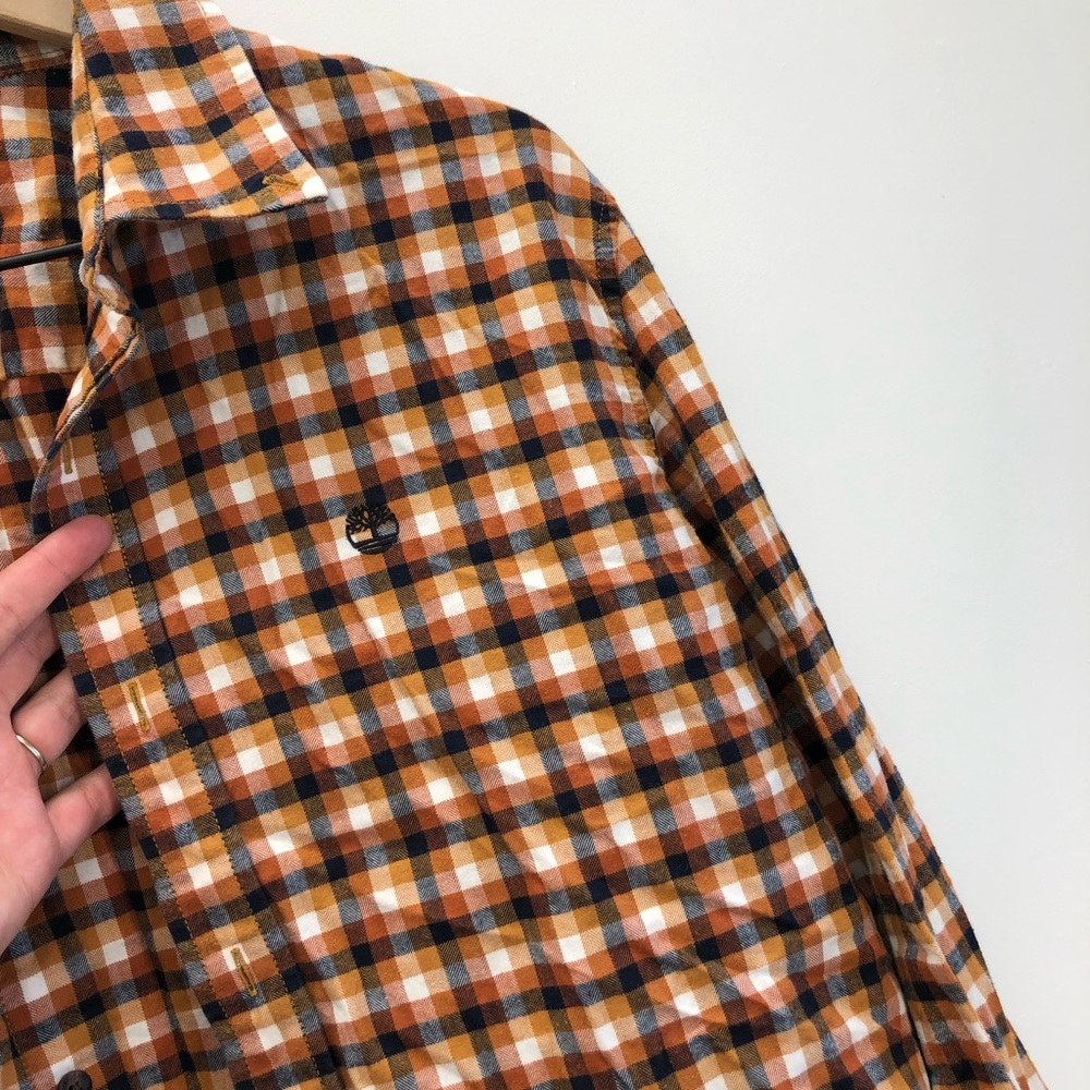 Timberland Orange Plaid Button Down Shirt - Picture 5 of 5